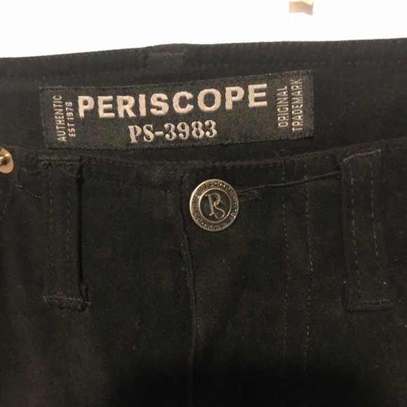 Periscope PS-3983 black pants soft junior woman size 3 bootcut - Picture 3 of 5